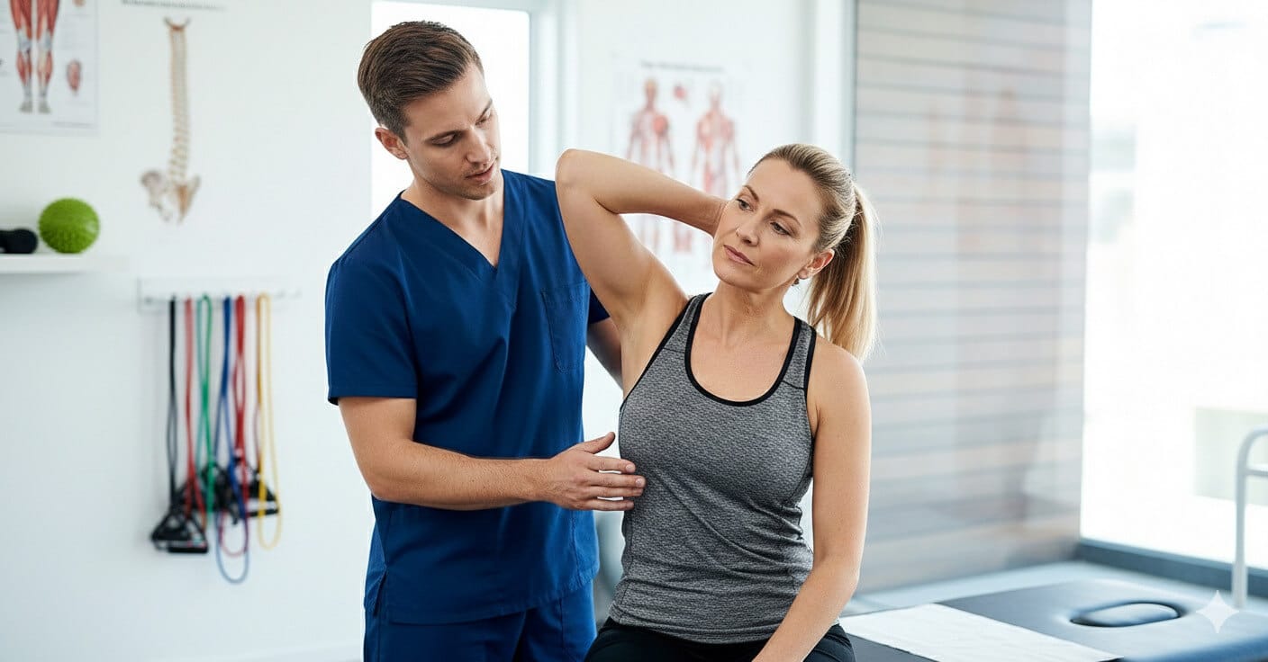 Técnicas manuales para el dolor cervical Tratamiento manual de fisioterapia para aliviar la contractura del músculo cervical