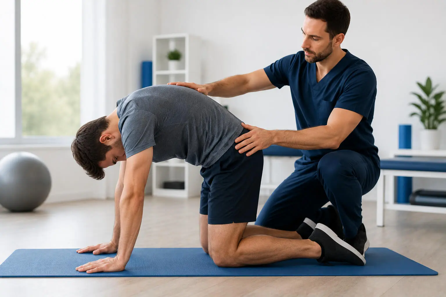 Ejercicios rehabilitación lumbalgia Ejercicios de rehabilitación activa para lumbalgia mecánica bajo supervisión en TMKine